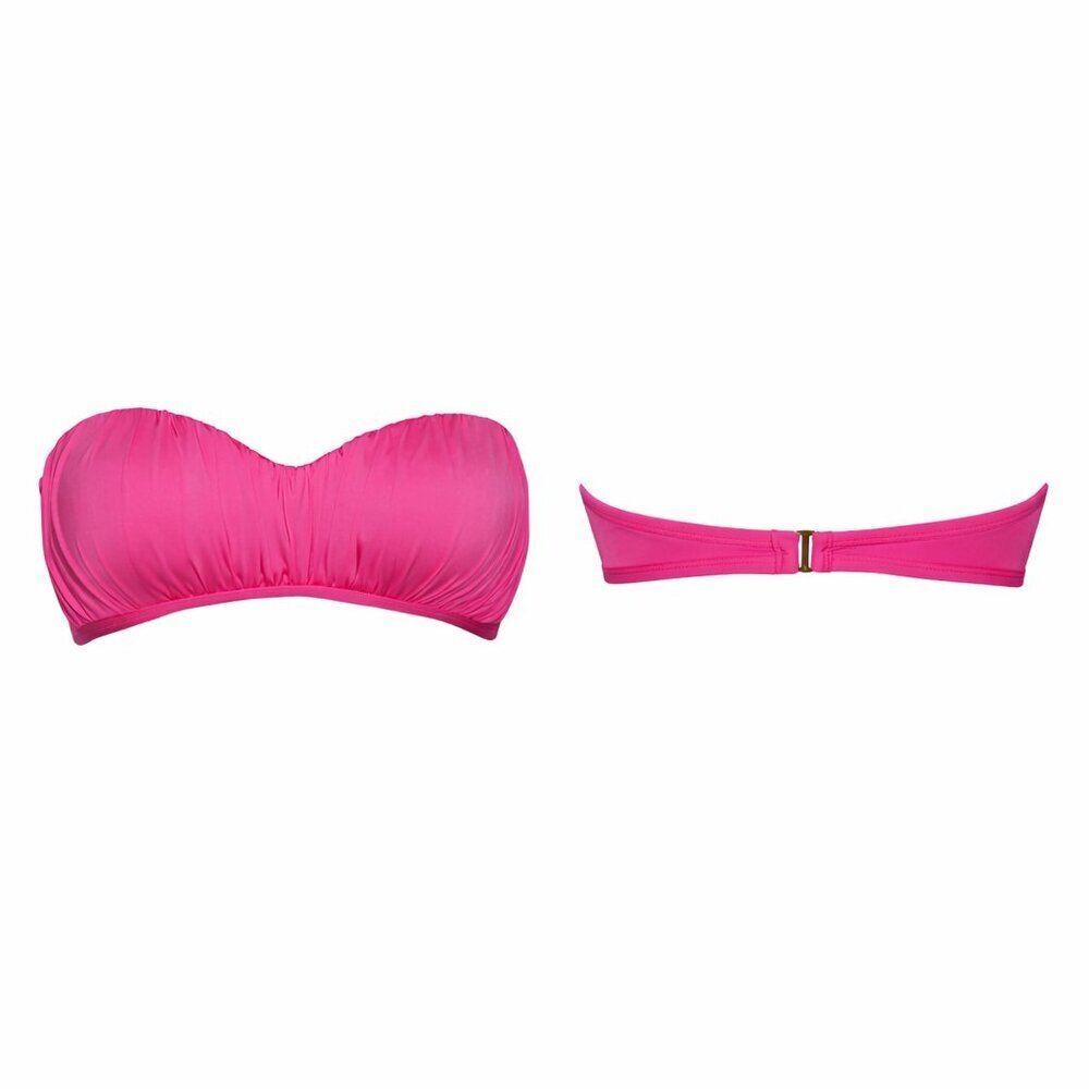 NWT Xhilaration Hot Pink Bandeau Push-Up Bikini Top | Size M Barbiecore  Beach